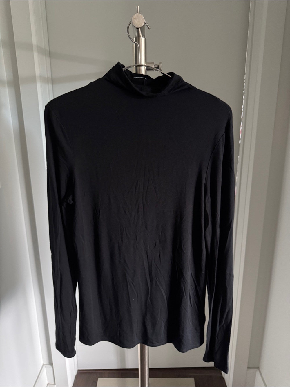 Babaton Black Long-Sleeve Turtleneck Top
